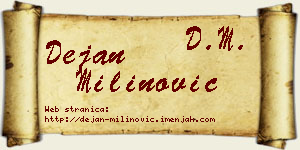Dejan Milinović vizit kartica